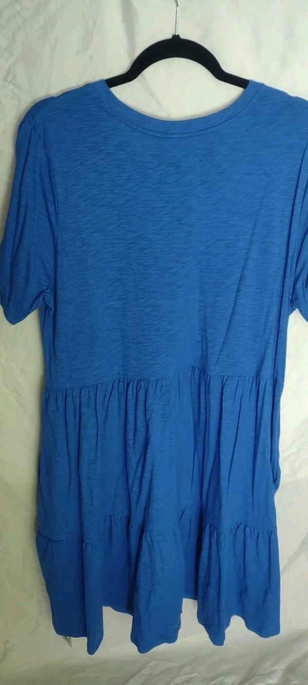 Gap Women's Tiered Dress XL Nautical Blue New
